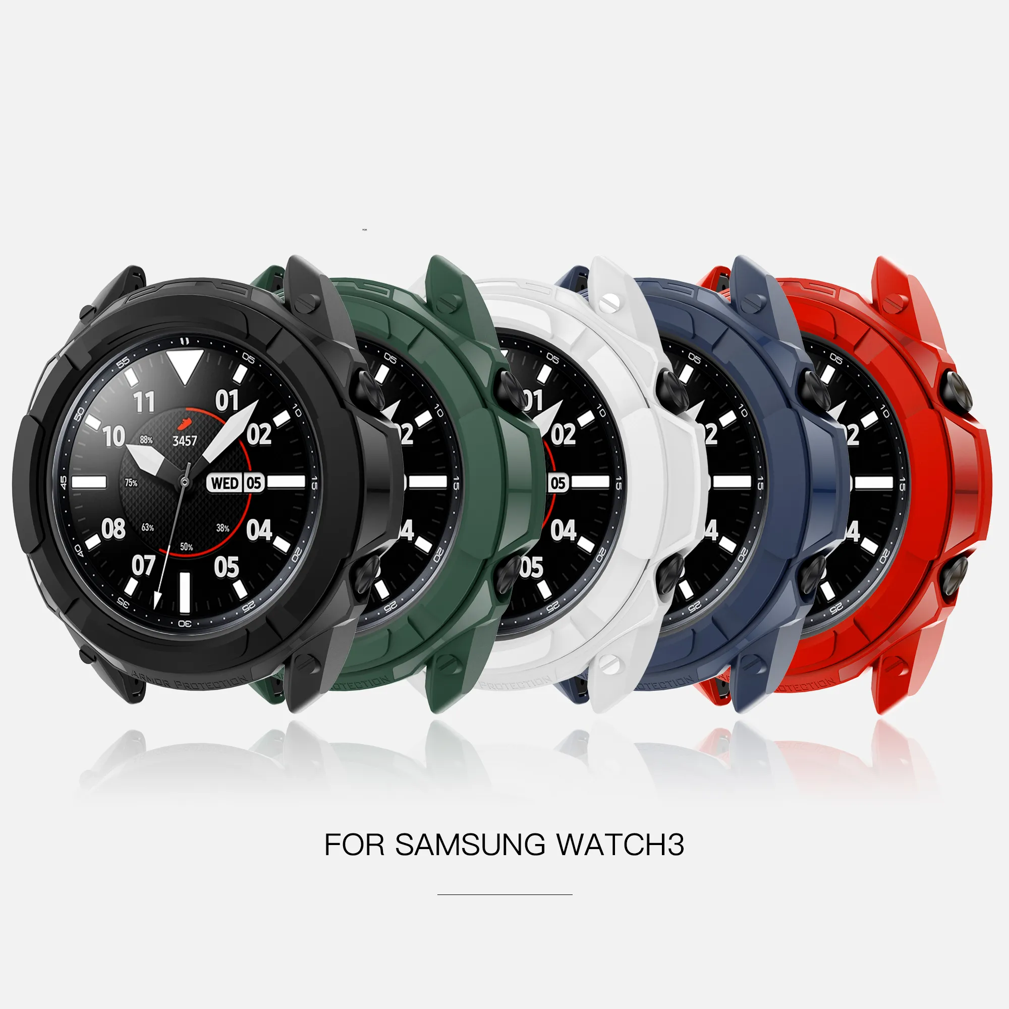 DHgate Case for Samsung Watch3 Protective PC Frame Cover Bumper with Bezel Ring for Galaxy Watch 3 41mm 45mm Smartwatch Cell Phones Accessories