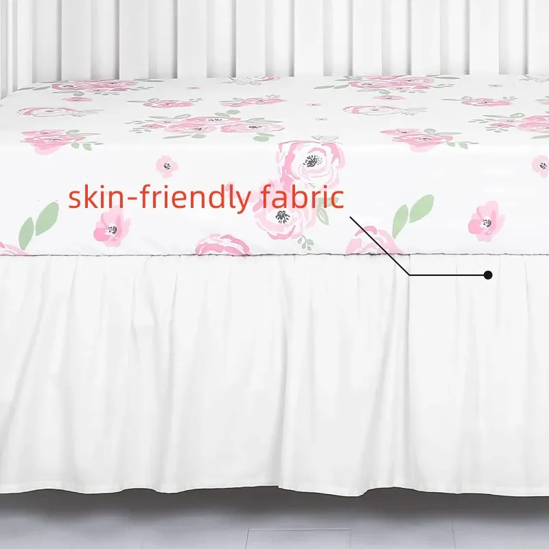 Ivory Crib Bed Skirt 28" X 52" With 14" Drop - Dust Ruffle Crib Skirt