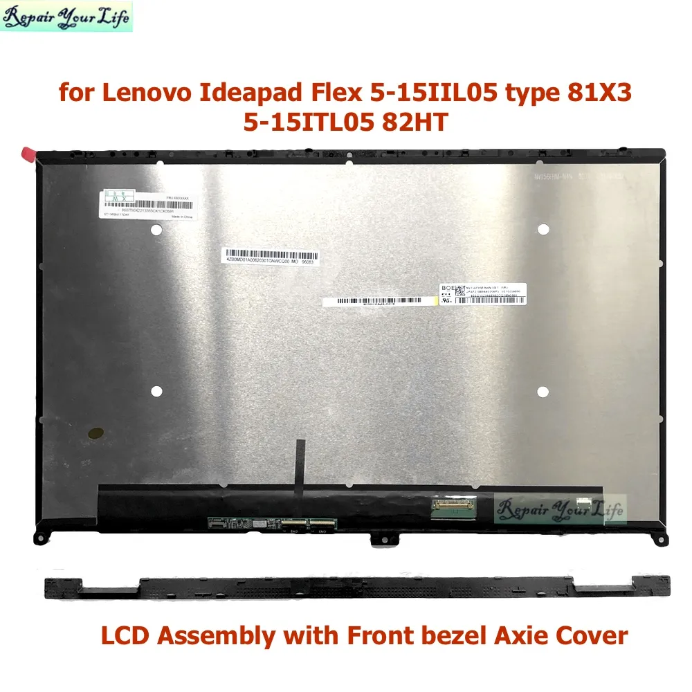 Lenovo Ideapad Flex 5-15IIL05 81X3 LCD Touch Screen Bezel 15.6" FHD 5D10S39643