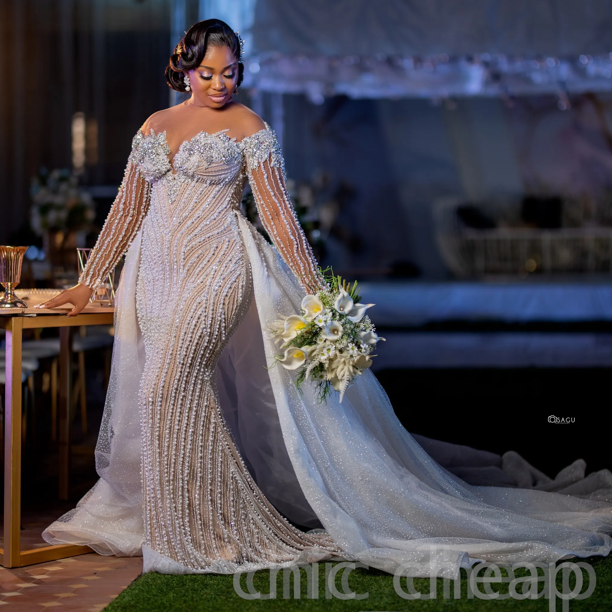 Arabic Plus Size Mermaid Wedding Dress, Lace Organza... From Chic_cheap,  $1,066.34 | DHgate.Com