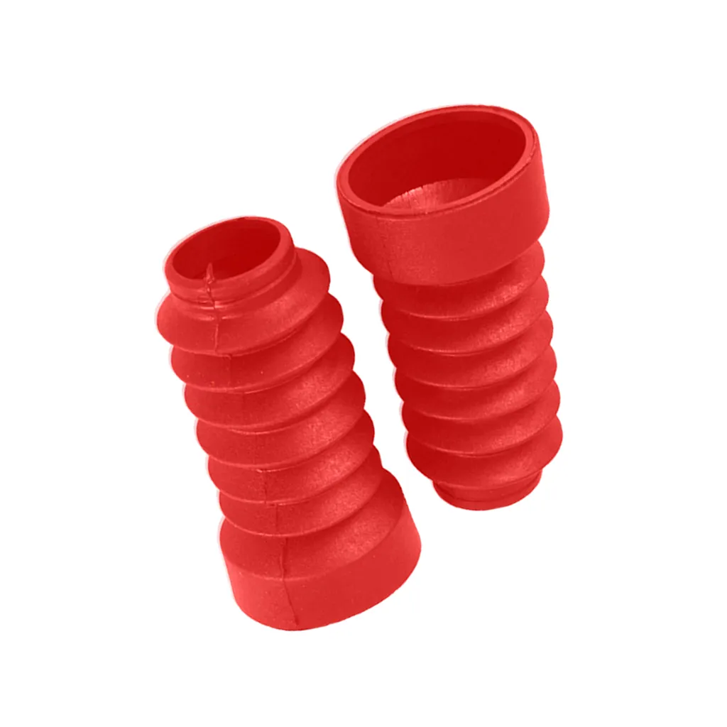Red Motorcycle Rubber Front Fork Cover Protector Gaiters Gators Boot Shock