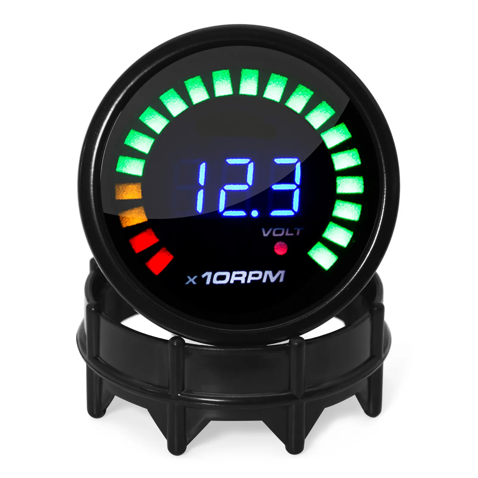 Led Rpm Tachometer 2'' 52mm Car Tachometer RPM Meter Digital Analog 20 LED Tacho Rev ...