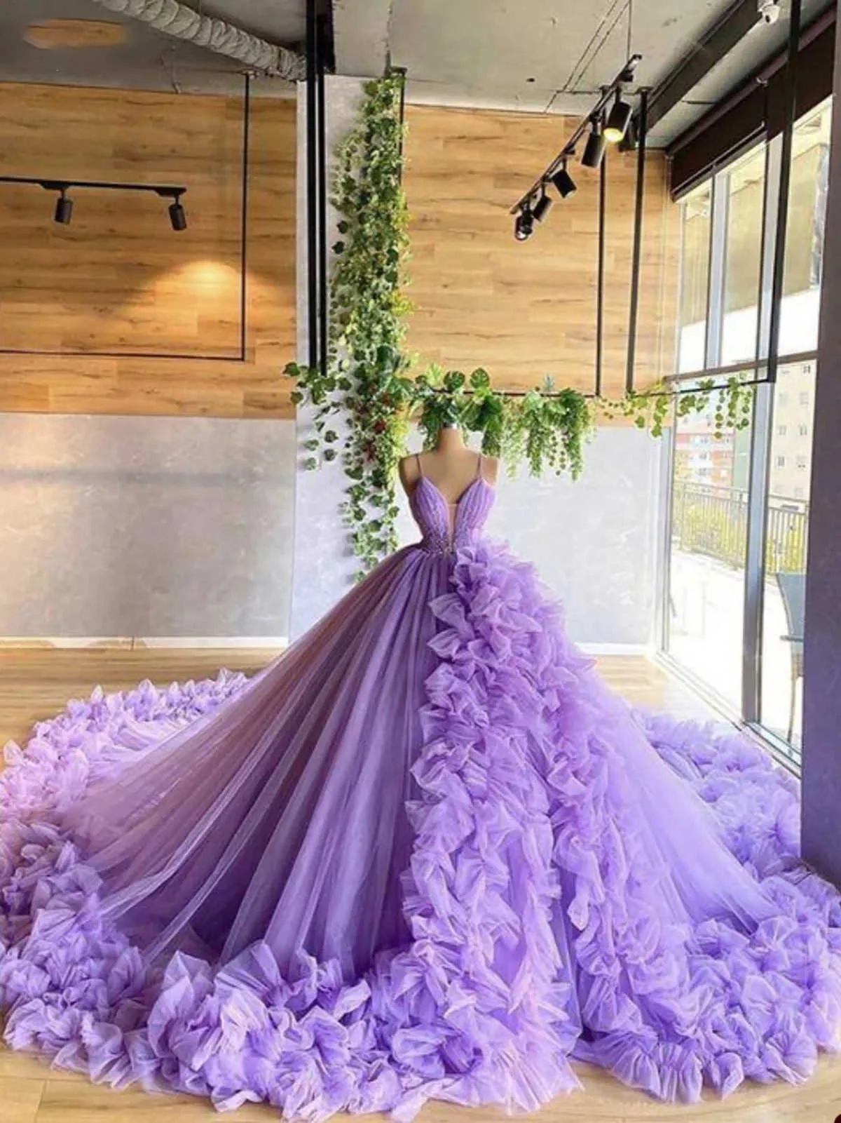 purple sweet sixteen dresses Lavender Ball Gown with Gold Embroidered Lace and Beads