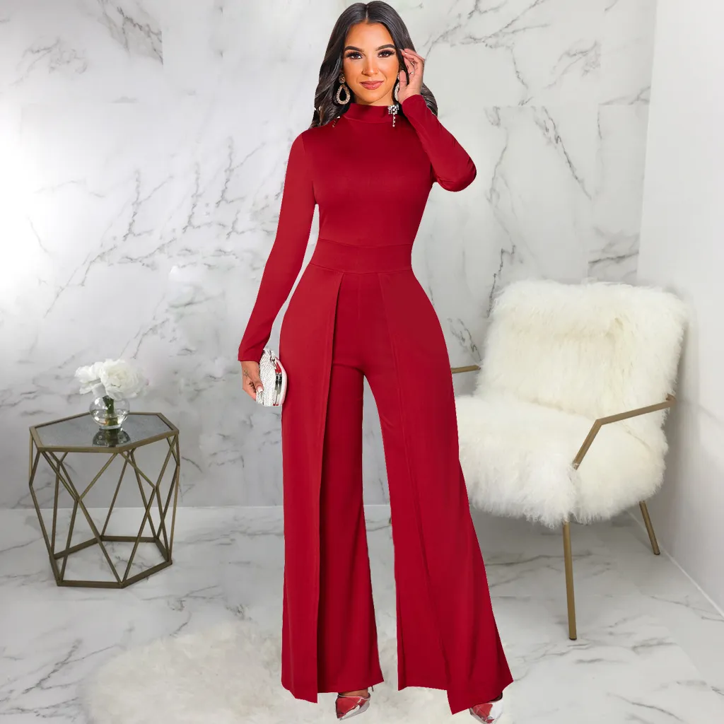 Ladies long sleeve jumpsuit hotsell