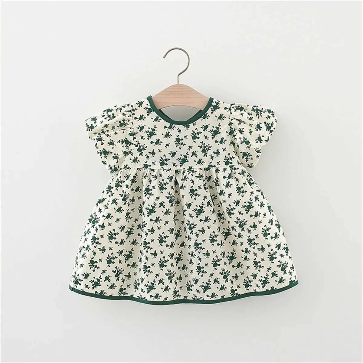 Toddler Girls Chinese Hanfu Dress - Floral Print Princess Style Cotton Blend