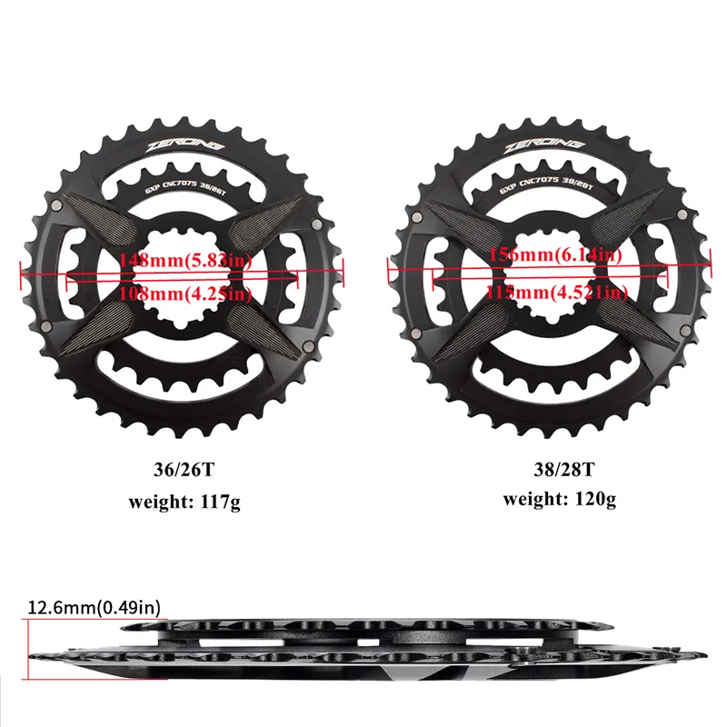 GXP Double Chainring 26 36T 28 38T MTB Chainwheel 9 10 11 12 Speed GXP Bicycle Chain Ring SRAM XO1 X1 GX XO X9 2 793 DHgate