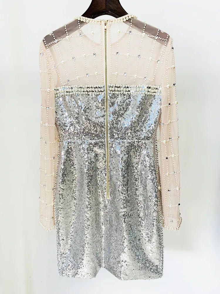 Beaded Neckline Dress with Pearls and Crystals Mesh Yarn O Neck Womens Summer Dress from Dhgate Runway Dresses - price 170.86 Beaded Neckline Dress with Pearls and Crystals Mesh Yarn O Neck Womens Summer Dress from Dhgate Runway Dresses - price 170.86