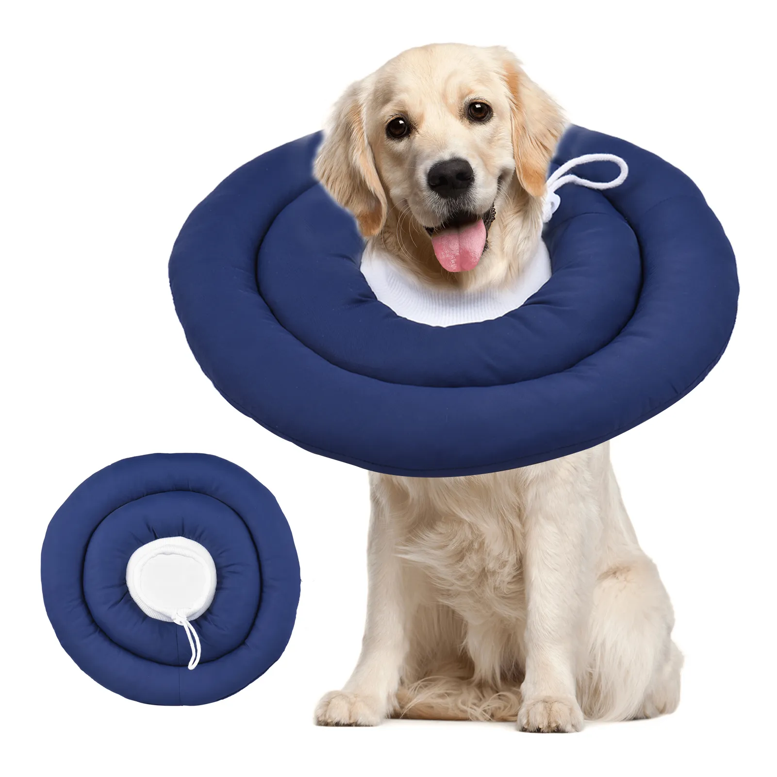 Save Big on Bulk Donut Collar For Dogs After Surgery Soft Cone Collar:  Adjustable Dog Collar Protective Donut Collar For Post Surgery Recovery - Main Image
