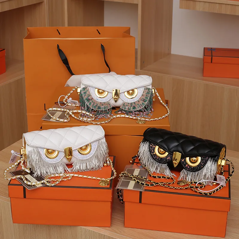 DHgate Owl Design Mini Shoulder Bag Genuine Leather Crossbody Purse Handbag for Women Bags Luggage Accessories