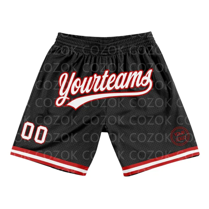 Save Big on Bulk Custom Made Basketball Shorts 2024 Men's 3D Custom  Basketball Shorts, Black Red White Authentic Quick Dry Personalized Name  Number
