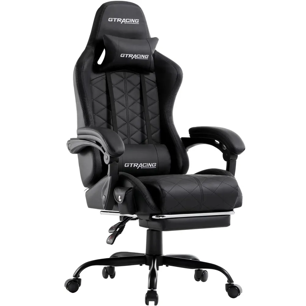 GTRACING GTW 100 Omega Office Chair With Bluetooth Speakers And Footrest 2023 Edition In Black From Ddmyearth 162.32 DHgate.Com