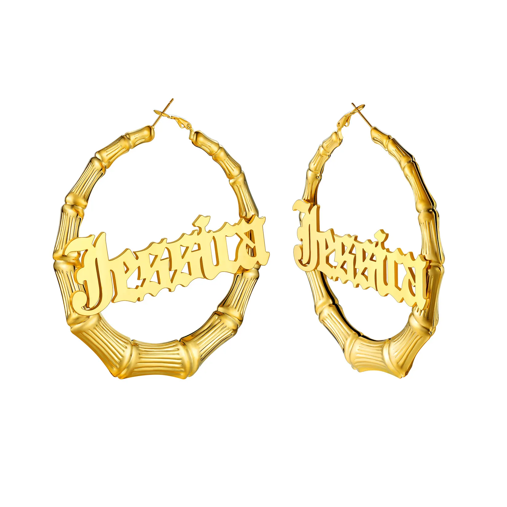 Customized bamboo earrings hot sale