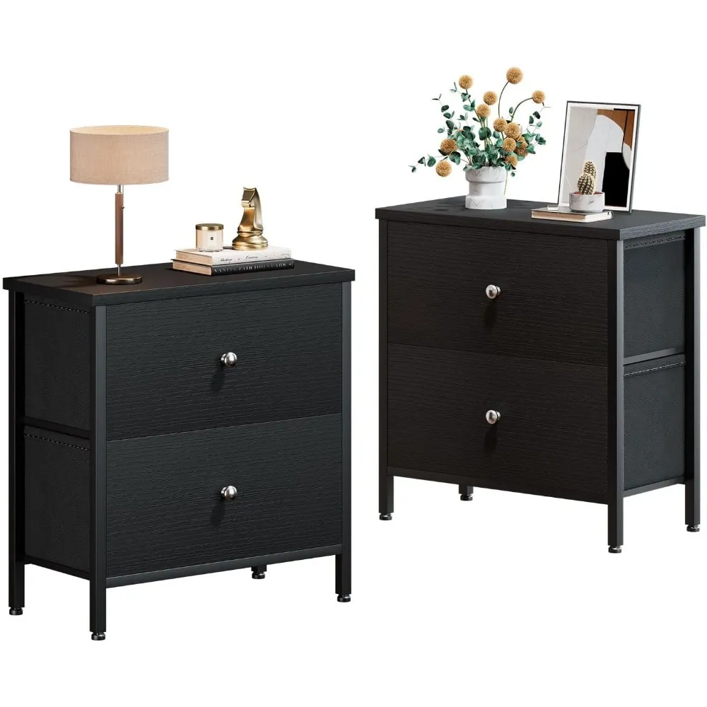 Black Nightstands Set of 2 with 2 Wooden Fabric Drawers Modern Moroccan Style from Dhgate Bedroom Furniture - price 66.84 Black Nightstands Set of 2 with 2 Wooden Fabric Drawers Modern Moroccan Style from Dhgate Bedroom Furniture - price 66.84