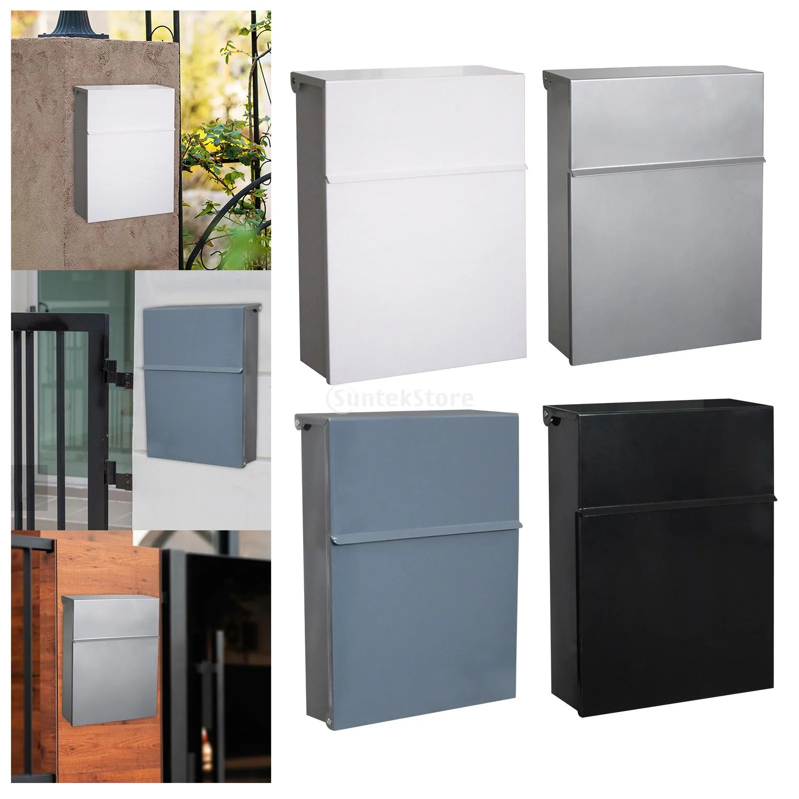 Mail Boxes For House Outside Wall-Mount Mailbox - Galvanized Steel Rust ...