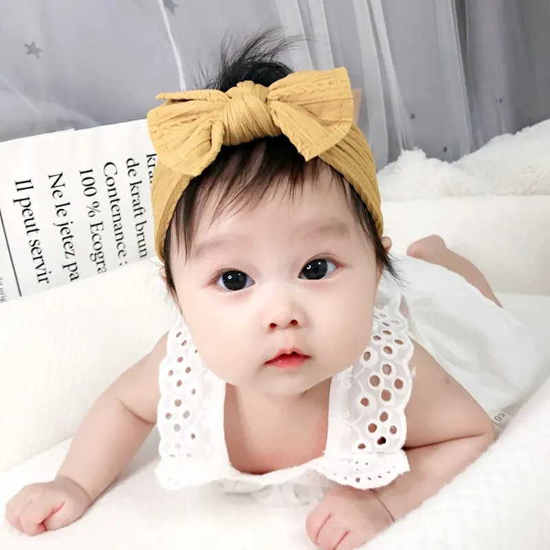 Princess Baby Headband With Bows Wide Turban Hairwrap For Girls Infant And Kids Newborn Hair Bows From Yishian 0.42 DHgate.Com