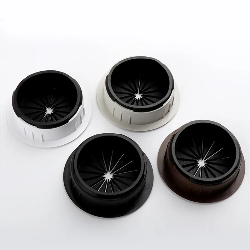 2 Pcs Desk Grommet 1.5 Inch,ABS Plastic Round Desk Hole Cover,38mm,Black