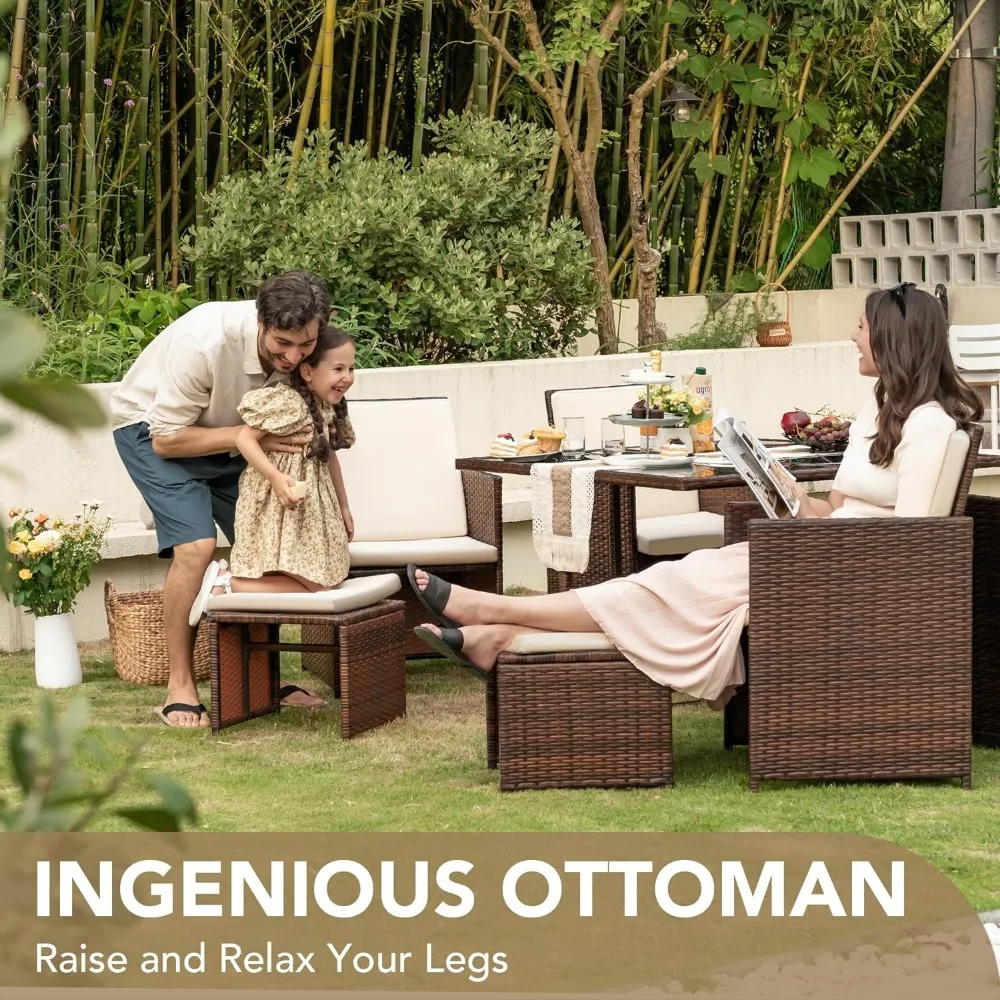 Space saving garden dining set sale