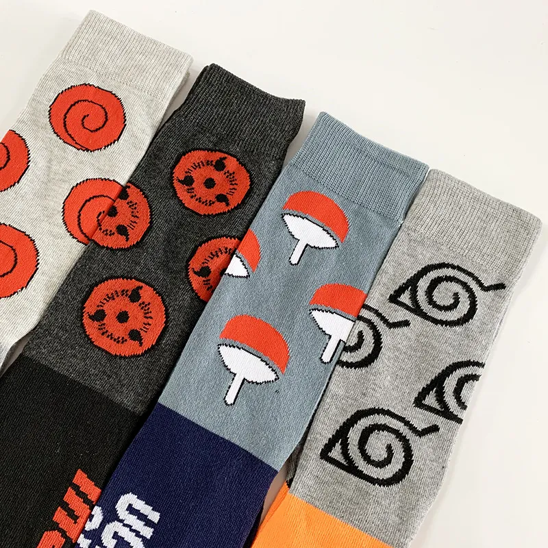 NARUTO Akatsuki Sharingan Konohagakurenosato Cosplay socks for 3 ...