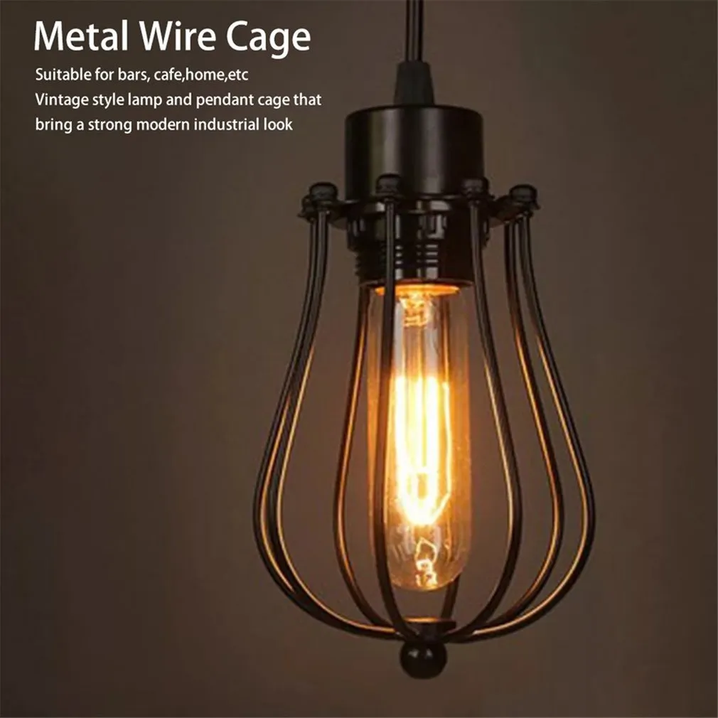 Industrial Vintage Antique Hanging Light Bulb Cover With Metal Wire Cage For Cafe Bars And Chandeliers From Ddmyearth 11.69 DHgate.Com