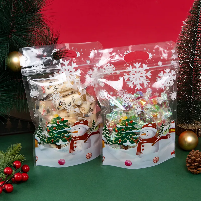 thumbnail image 2 of Christmas Cellophane Treat Bags - 120 Pack With 140 Twist Ties For Candy And Cookies 2 of 13