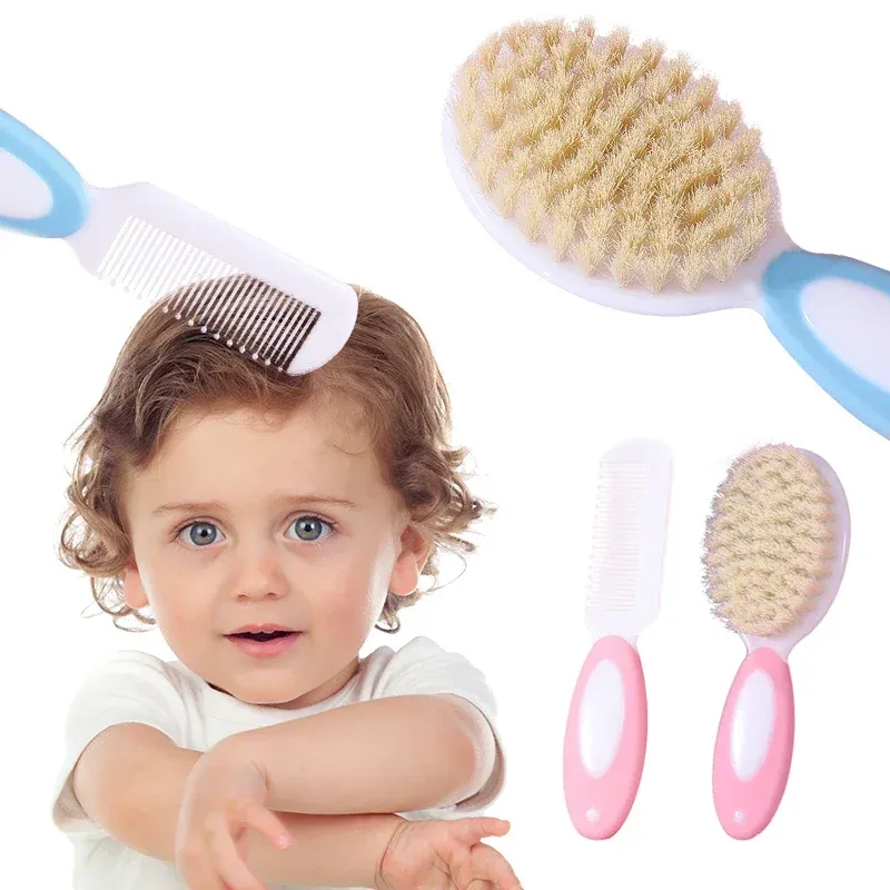 Cradle Cap Natural Luxury Baby Hair Brush And Comb Set EllaOla