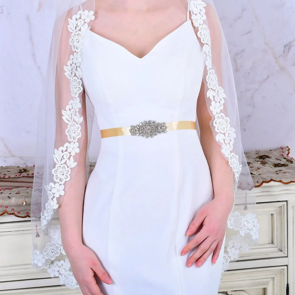 Silver beaded bridal belt hotsell