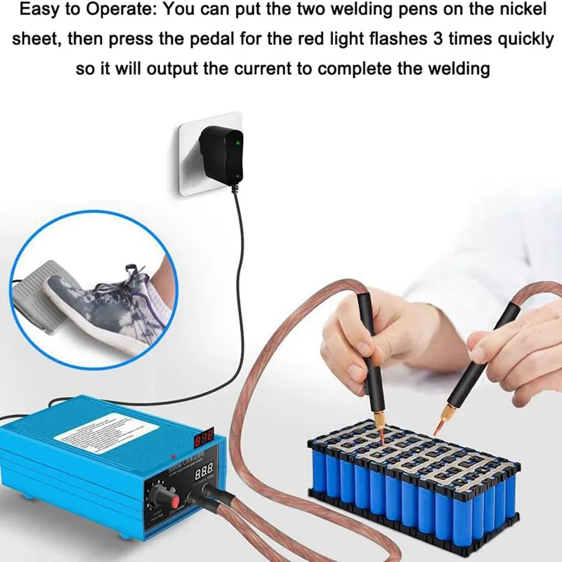 Welding Pin - Sheet Welder With Adjustable Temperature | Silver Stripe Pen | Digital LED Screen | Precision With Tips | For A Versatile Use In Repairs | Marked Steel