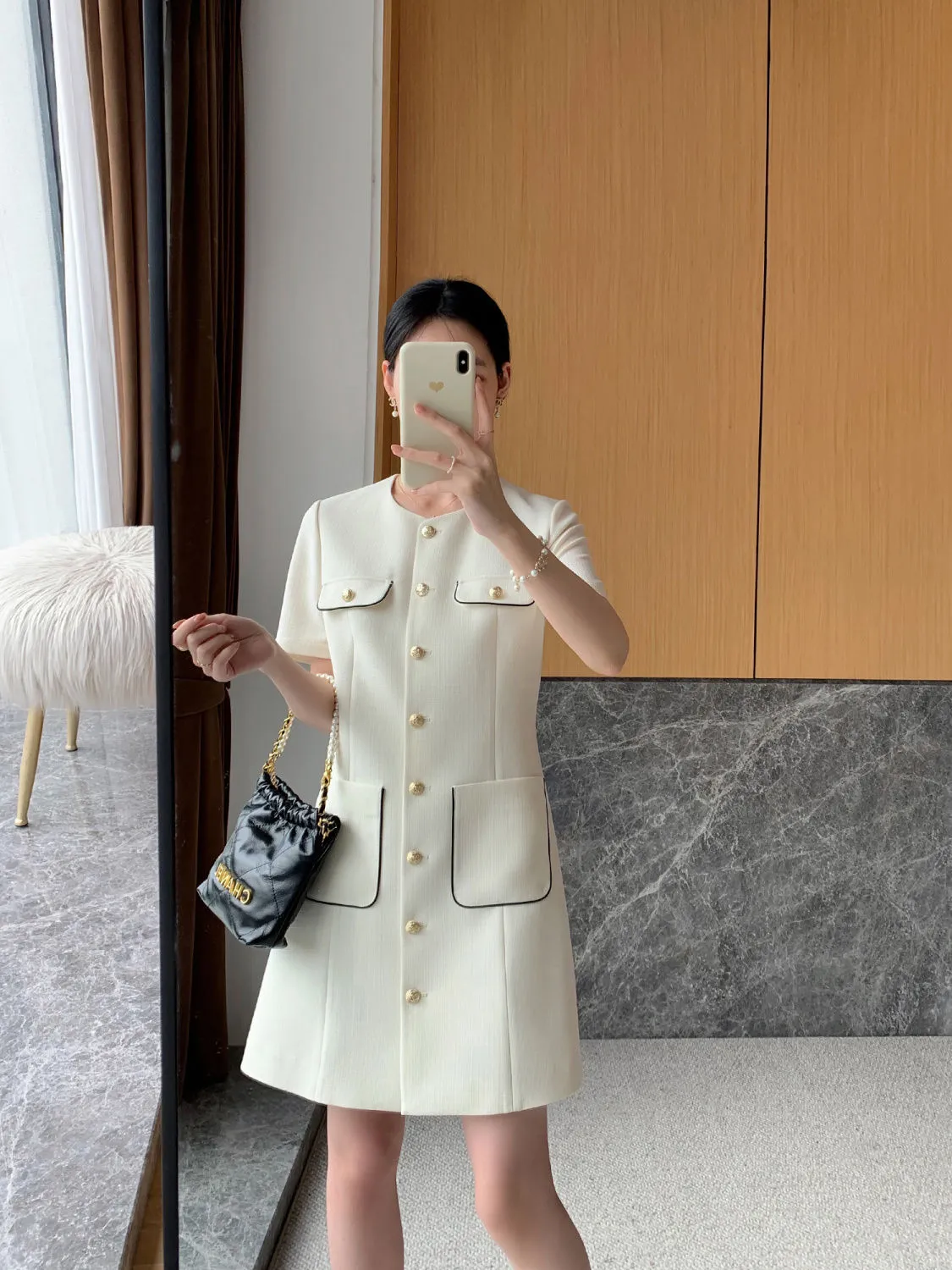 white christmas dresses Cotton Polyester Dress main image 0