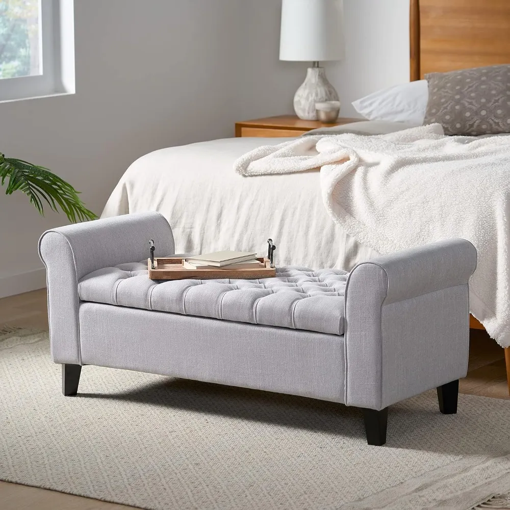 Light Grey Freight Free Storage Bench Foot Stool For Hallway Ottoman And Living Spaces Sofa Bed From Ddmyfeb 242.97 DHgate.Com