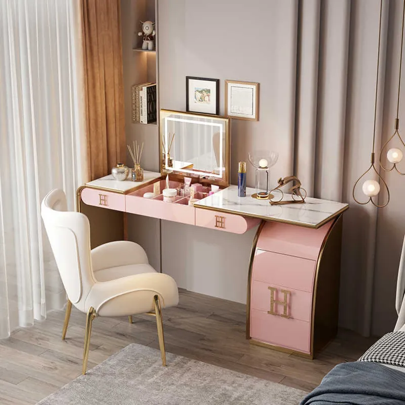 open lace back dress Gillmore Space Brass Federico Small Dressing Table Stool Blush Pink Ve main image 0