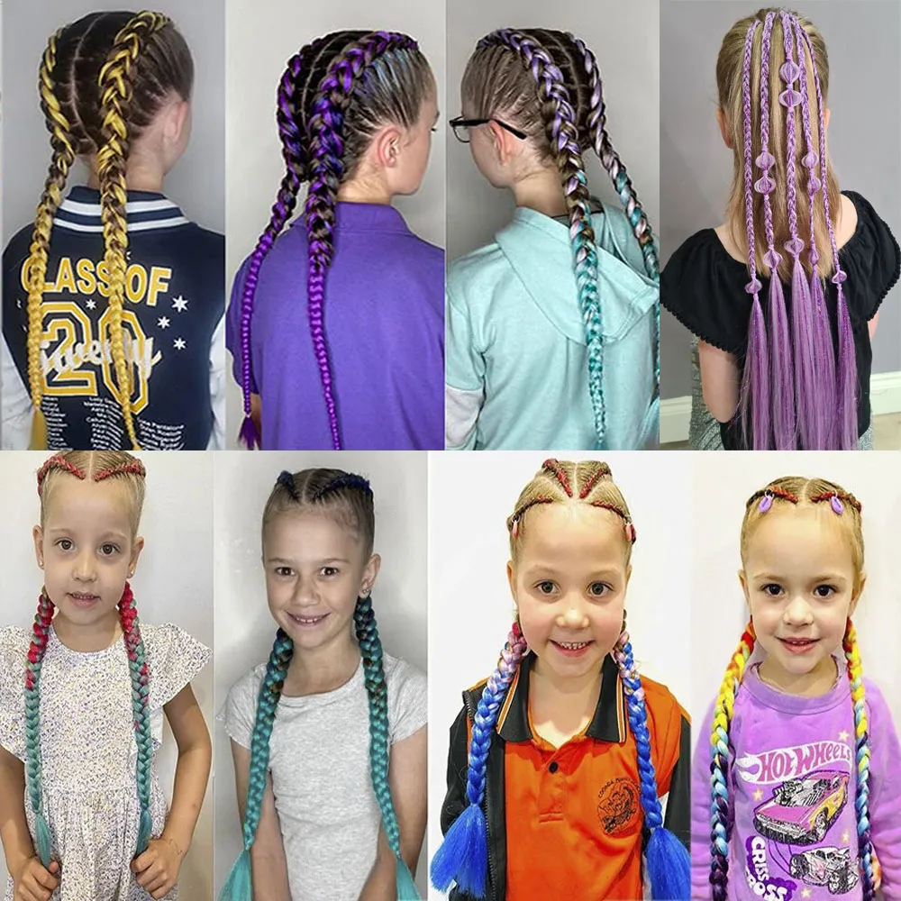 box braids with pink