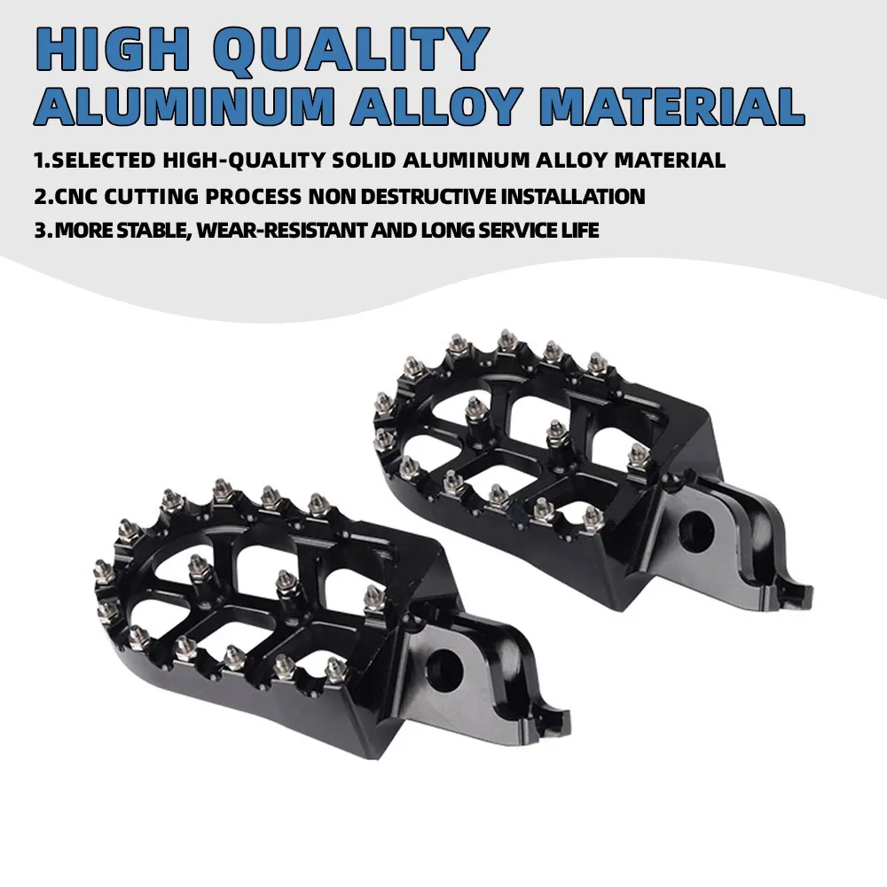 Dirt Bike Foot Pegs - CNC Aluminum, Electroplated Blue, For CRF250R CRF450R KX250F KX450F Models - View #10