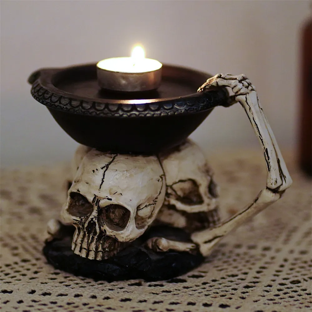 Skull tea light holder shop