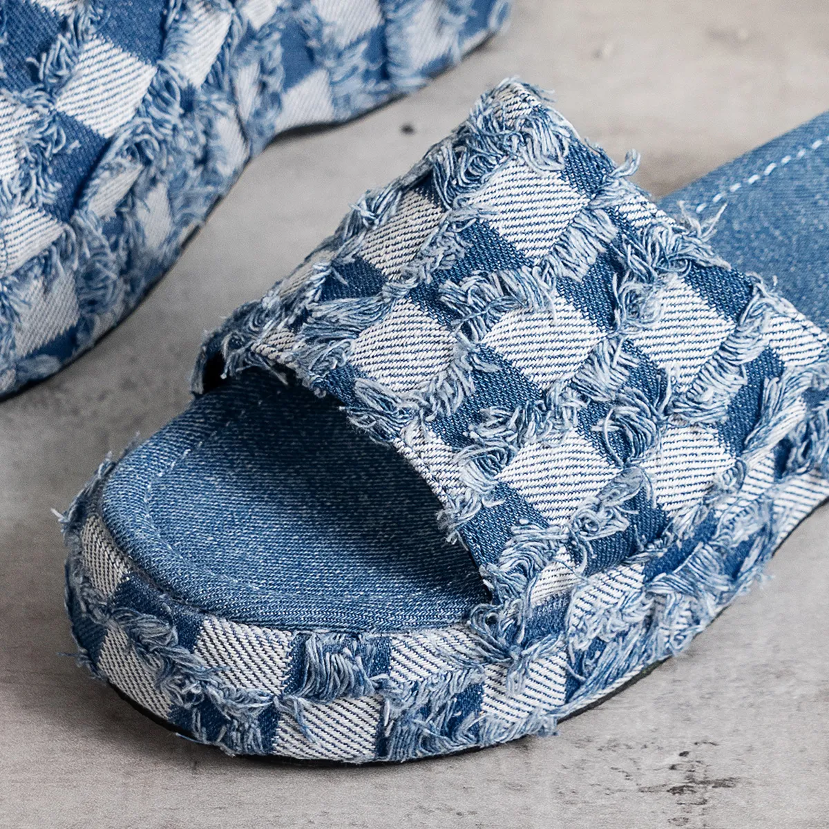 【NONCODE】Forton Denim Platform Slippers DHgate.com:Womens Denim Platform Slippers | Summer 2024 Open