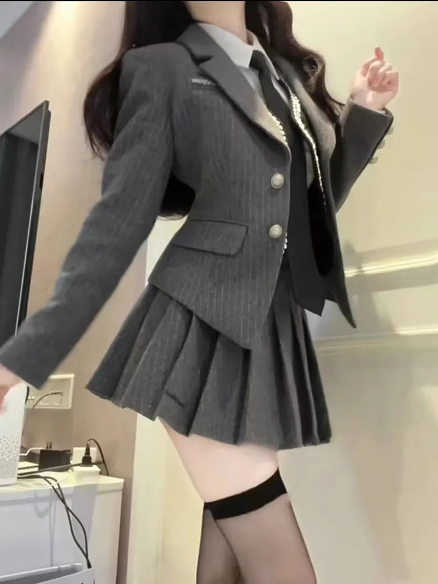 Korean Style Autumn/Winter Women's Three-Piece Set with