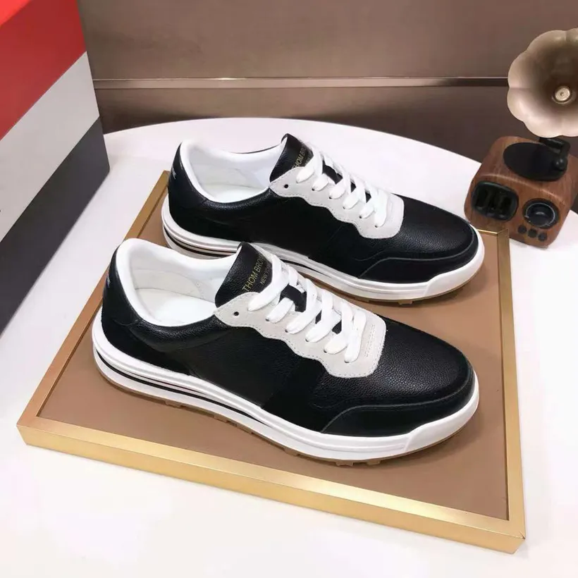Fashion Men Casual Shoes HERITAGE Tennis Sneakers Italy Classic Low Top Elastic Band Black Calfskin Splicing Designer Lightweight Junior Athletic