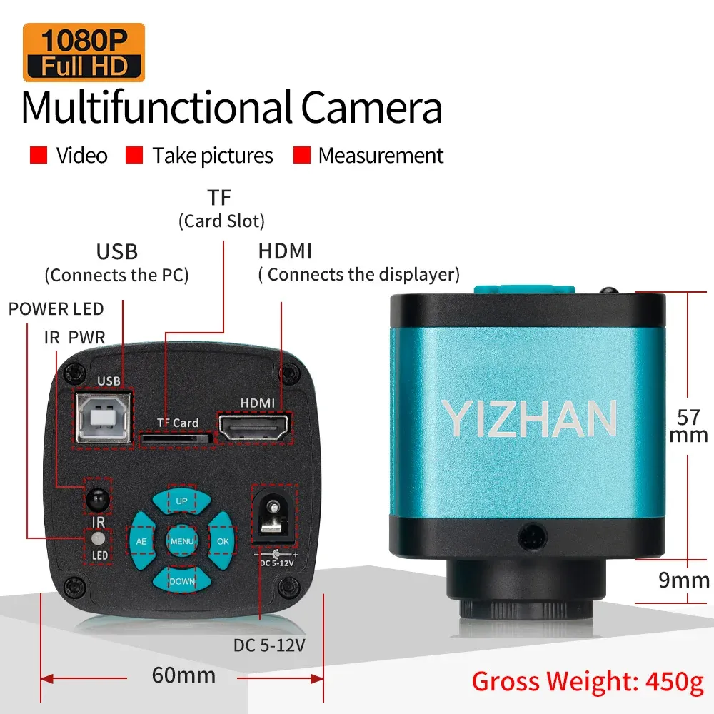 4K 48MP discovery of microscope with 1-150X Zoom C Mount