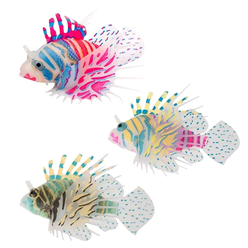 Aquarium Decor Noctilucent Lionfish: Small Large Aquarium Fish