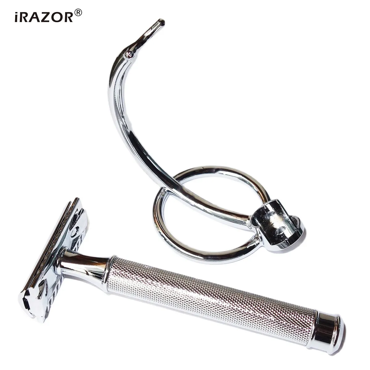 iRAZOR Double Edge a safety razor Manual Shaver Kit with 10 Blades for ...