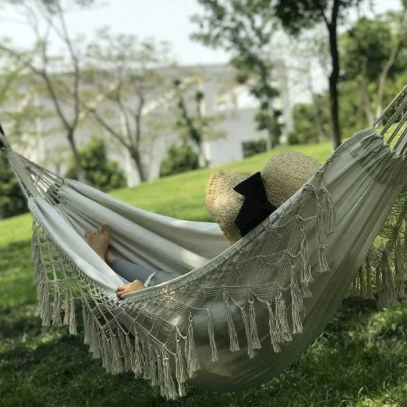 Hammock with tassels outlet