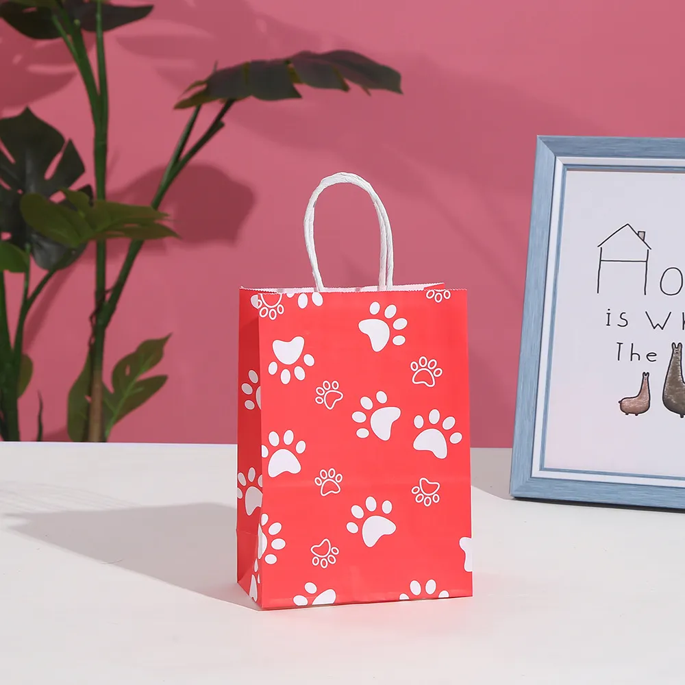 Paw print gift bags store