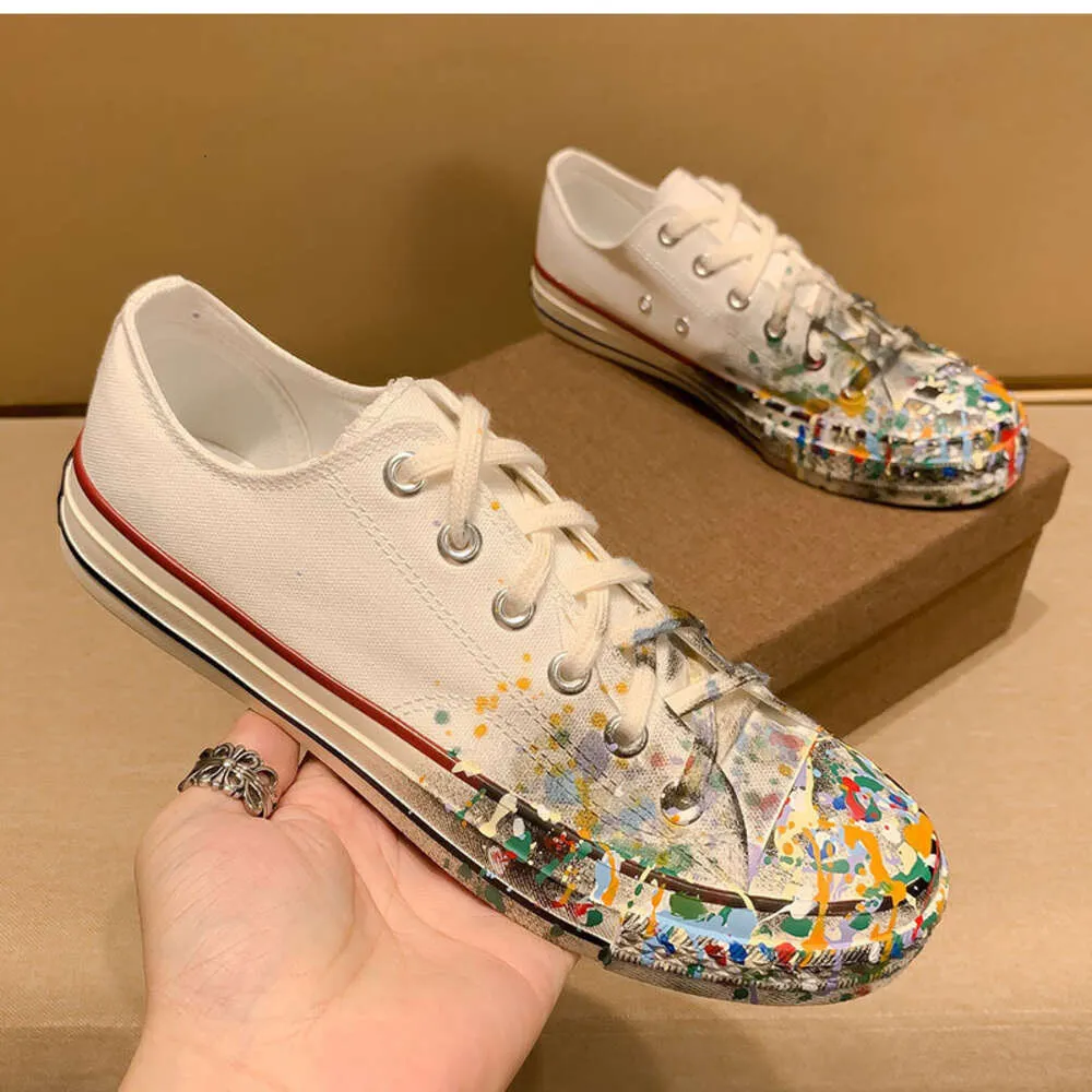 Customizable Canvas Low Top Sneakers DIY Paint Your Own Style
