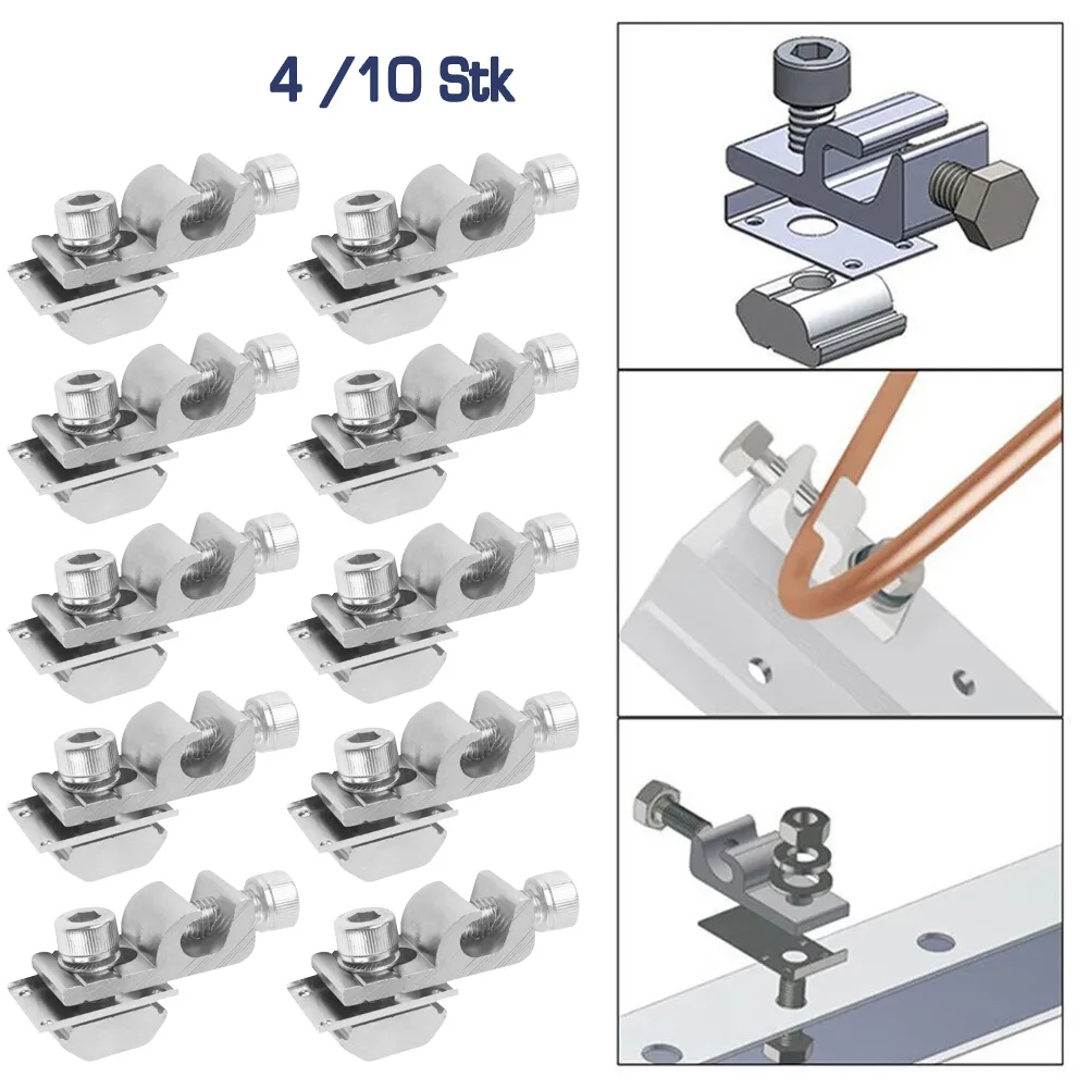 Solar Panel Grounding Clip Solar PV Mounting System Ground Lug Standard ...