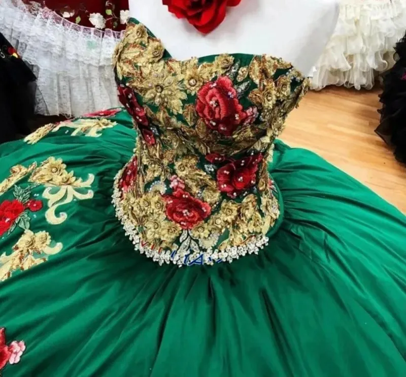 Green Mexican Quinceanera Dresses Ball Gown... From Jjsfashion, $184.93 |  DHgate.Com