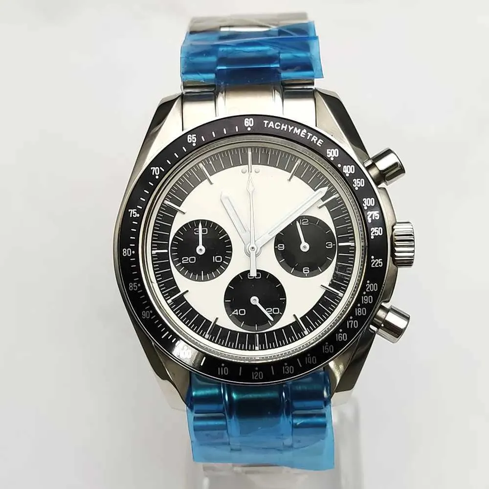 DHgate.com:40mm Silver Stainless Steel Case Quartz es Sport
