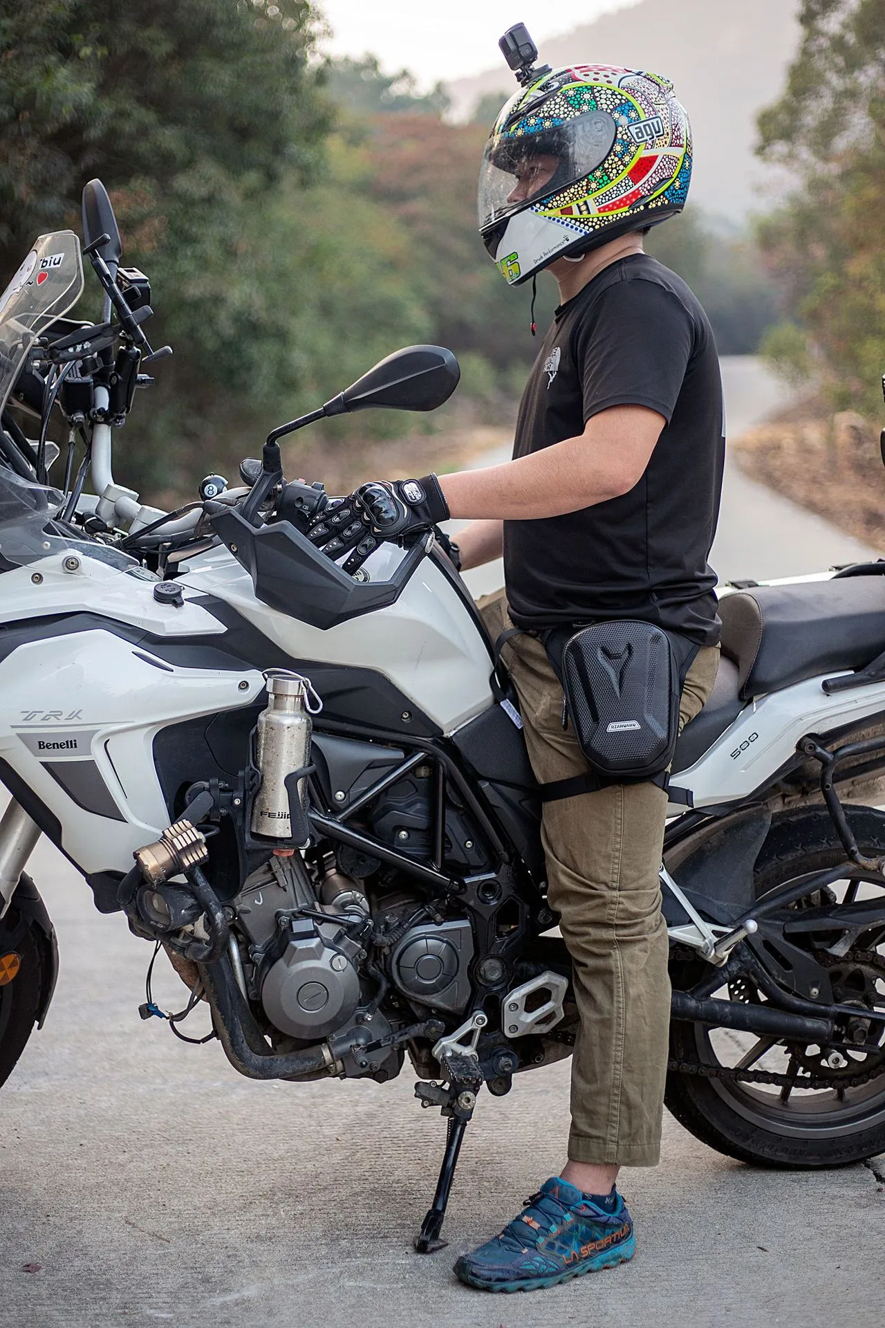 Waterproof Motorcycle Luggage Thigh Belt With Drop Waist