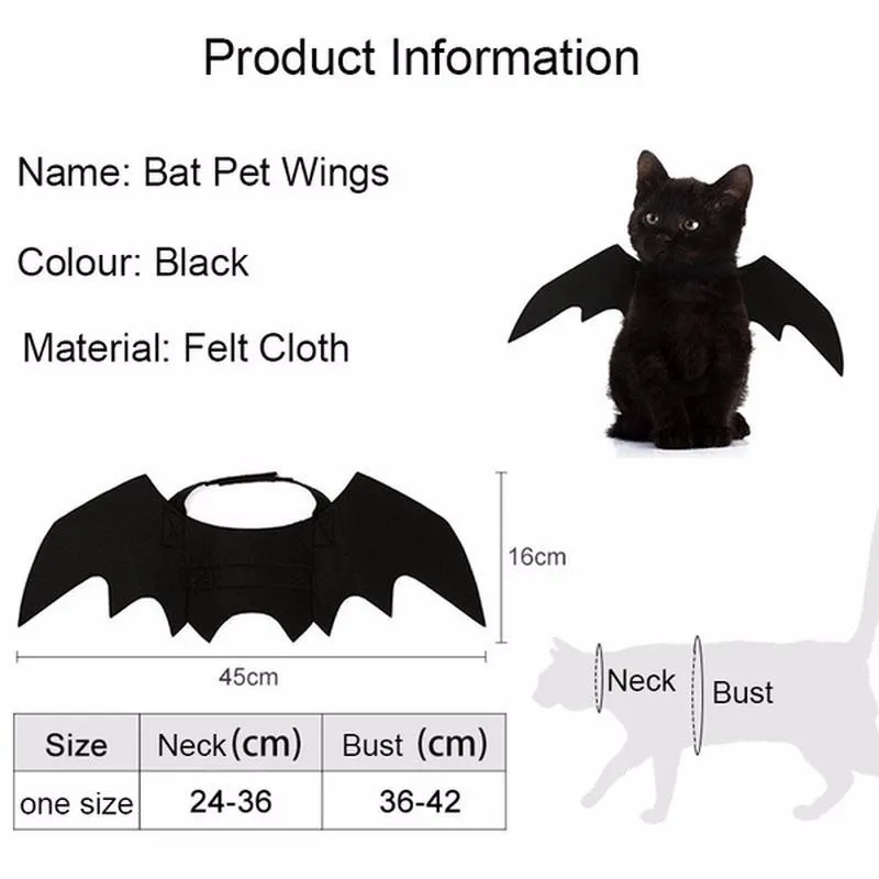 Ailes De Chauve-souris Réglables Pour Chiens, Tenues De Chien Cosplay, Costume D'Halloween, Costume De Chauve-souris Pour Animaux De Compagnie, Petits, Moyens Et Grands Chiens, Fête