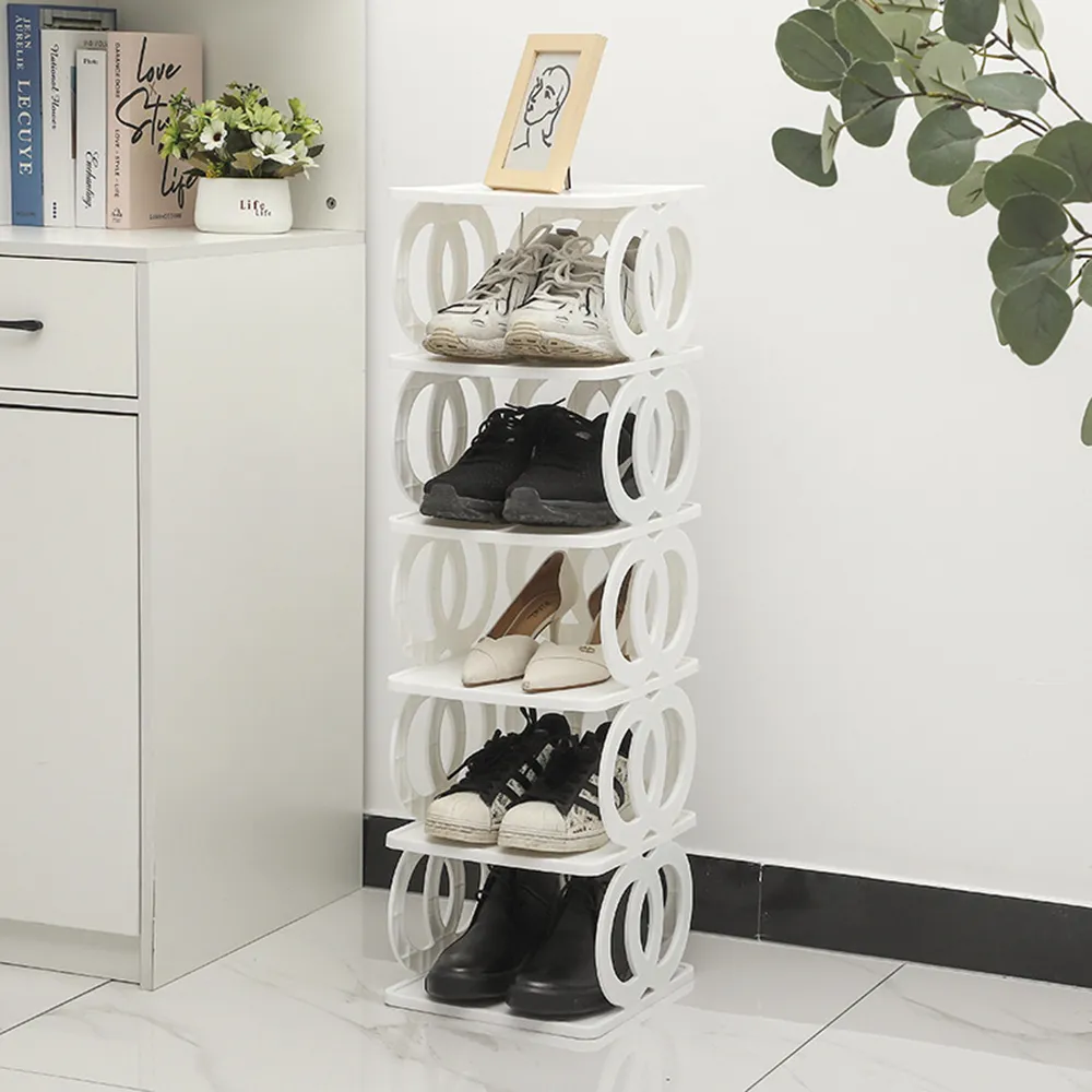 Space Saving Shoe Cabinet Multi Layer Folding Shoe Rack Organizer With Color Matched Doors From Homepro19 5.28 DHgate.Com