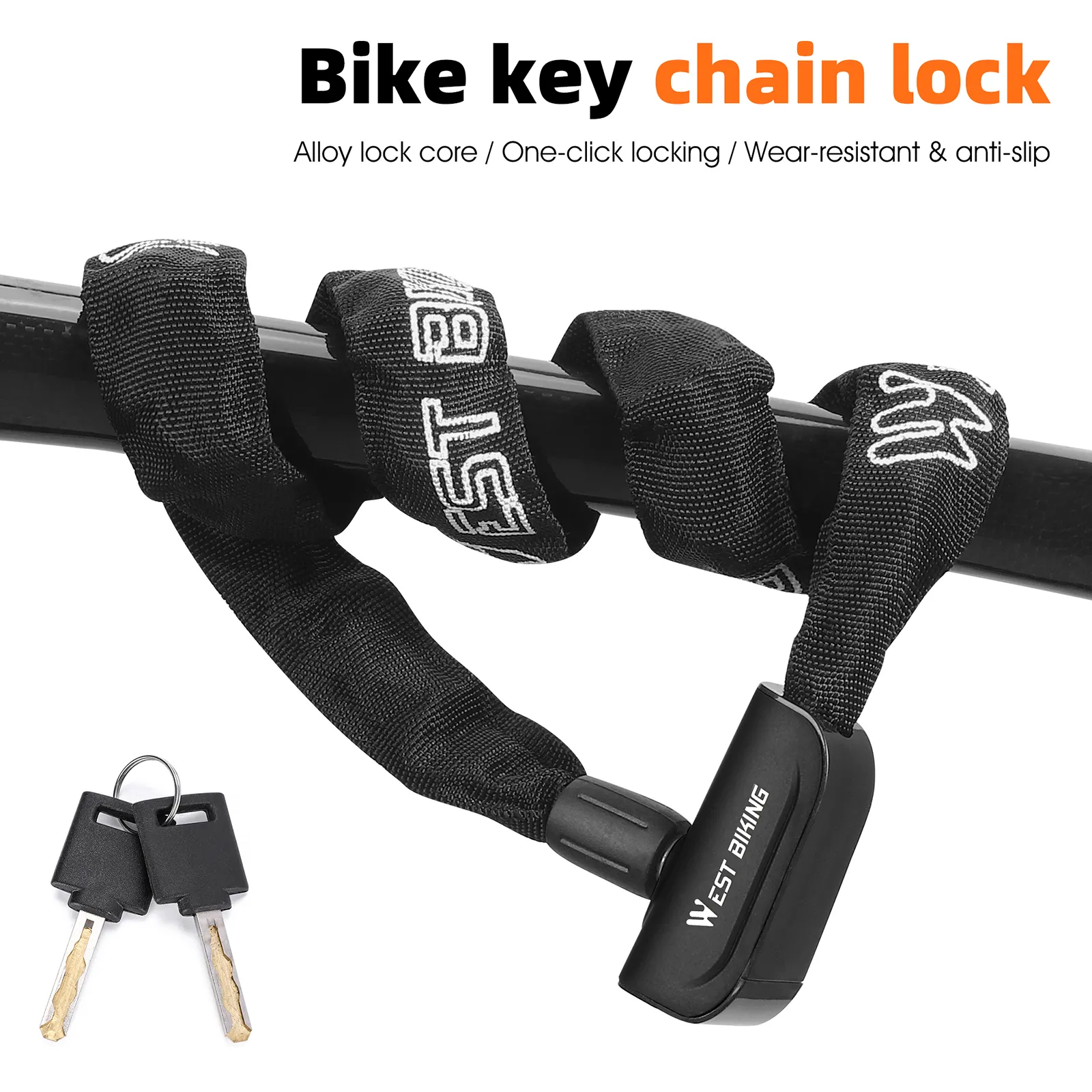 McDou Bike Chain Lock, 90CM Security Anti-Theft Bike Lock Chain With Keys Bicycle Chain Lock Bike Locks For Bike, Motorcycle, Bicycle, Door, Gate, Fence, Grill (8mm Thick Chain X 90CM) Price In