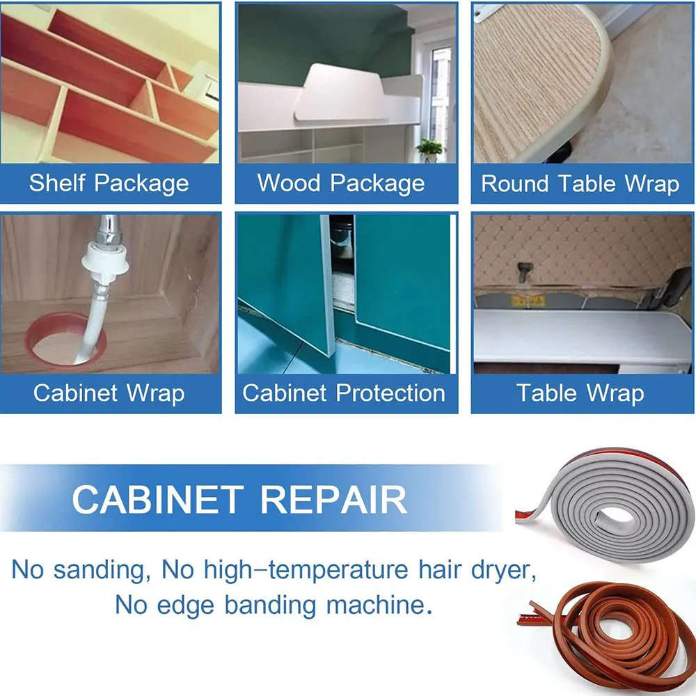 Flexible U Shape Edge Banding For Cabinet Trim Repair And Restoration ...